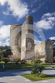 The Maiden Tower also known as Giz Galasi, located in the Old City in Baku, Azerbaijan photo