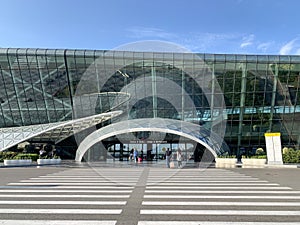 Baku, Azerbaijan, September, 12, 2019. Heydar Aliyev International airport, Baku, Azerbaijan