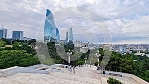 Baku the capital of Azerbaijan, a wonderful mixture of Soviet-Muslim in a modernist style