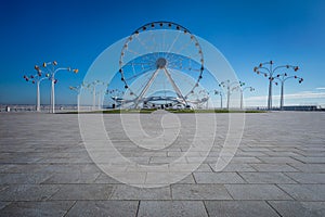Baku Eye Ferris wheel at the Caspian Sea