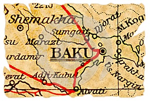 Baku old map photo