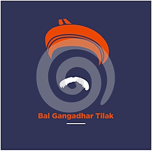 Bal Gangadhar Tilak Face graphic illustration Icon