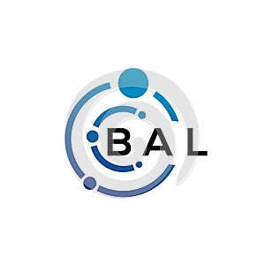 BAL letter logo design on black background. BAL creative initials letter logo concept. BAL letter design