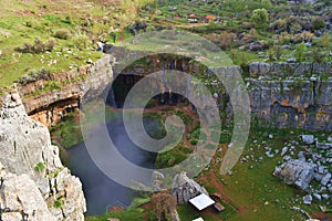 Balaa gorge sinkhole, geological wonder, in Mount Lebanon, Lebanon