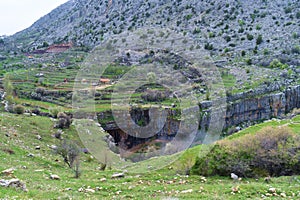 Balaa gorge sinkhole, geological wonder, in Mount Lebanon, Lebanon