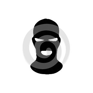 Balaclava mask icon. Simple style counterterrorism poster background symbol. brand logo design element. balaclava mask t-shirt