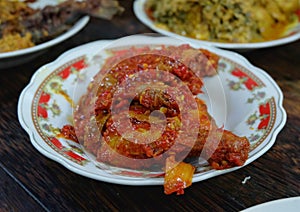 Balado ayam padang , Indonesian cuisine