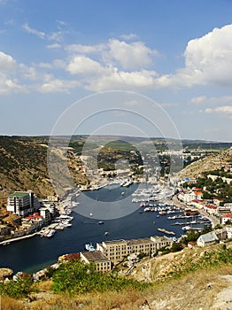 Balaklava town and Balaklava Bay, Crimea