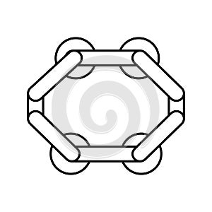 balance beam line icon vector illustration