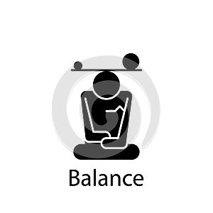 balance, concentration, meditation, mind, mindfulness icon. Element of Peace and humanrights icon. Premium quality graphic design