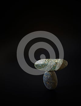 Balance concept, natural texture stones are nestled together in