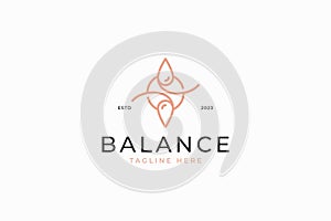 Balance Concept Spiritual Meditation Brand Logo