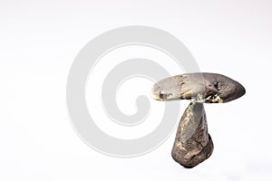 Balance different stone concepts together on white background