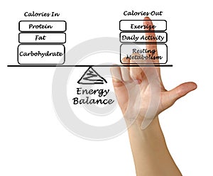 Balance between Energy intake and expenditure photo