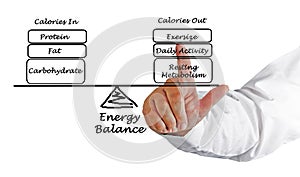 Balance between Energy intake expenditure