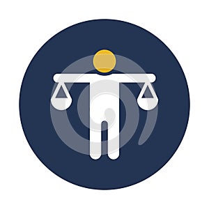 Balance, equal opportunities Vector Icon which can easily modify