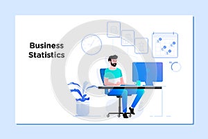 Balance financial value, management and administration concept