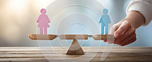 The Balance of Gender Representation in Equality and Justice..AI generated image