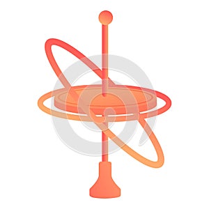 Balance gyroscope icon, cartoon style