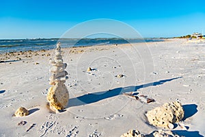 balance and harmony in life. harmony and balance. zen pebble at beach. nature balance concept. zen like summer. stone