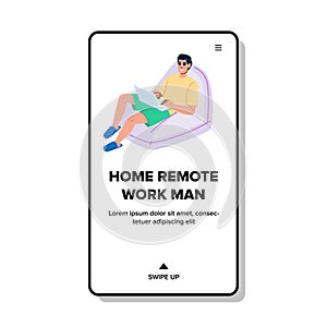 balance home remote work woman vector