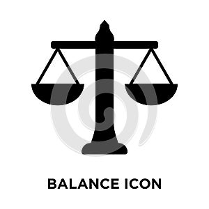 Balance icon vector isolated on white background, logo concept o