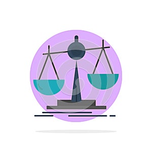 Balance, Law, Loss, Profit,  Abstract Circle Background Flat color Icon