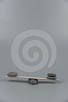 Balance, misbalance and disbalance concept.