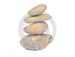 Balance pebble Stones onwhite background, Spa ideas con