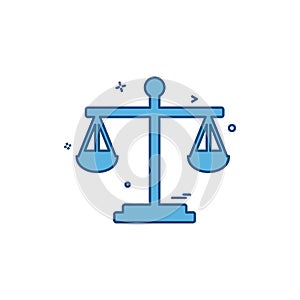 balance risk analysis risk evaluation scale icon vector design