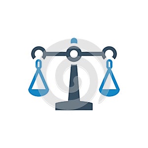 Balance scale icon vector illustration