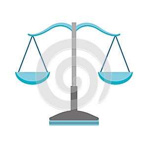 Balance scale isolated icon