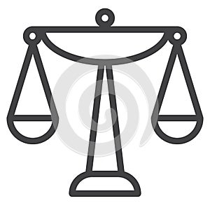 Balance scale line icon