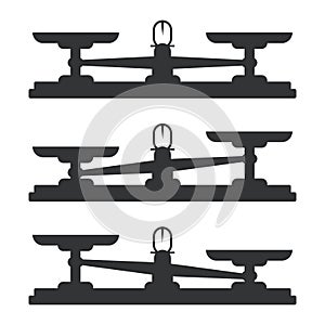 Balance scales weigher equality equalconcept silhouette design vector illustration photo
