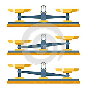 Balance scales weigher equality equalconcept silhouette design vector illustration photo