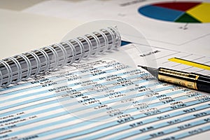 Balance sheet in stockholder report book, balance sheet photo