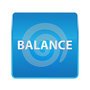 Balance shiny blue square button