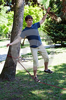 Balance on Slackline