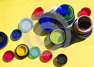 Balance in subject composition as a concept of balance in nature.separate garbage collection.separate collection of plastic caps