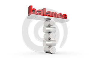 Balance text concept