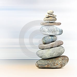 Balance tower of spa rocks