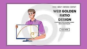 balance web golden ratio design vector