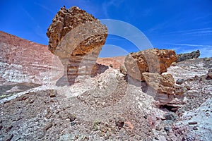 Balanced Boulder below Pintado Point AZ photo