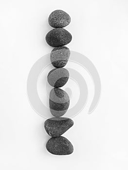 Balanced pebbles still life concept balance