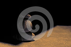 Balanced Pebbles Stones and Shadow