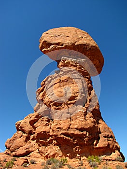 Balanced rock at the Arches National Park