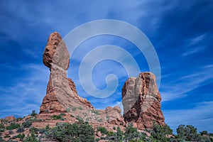 Balanced Rock in Arches National Park near Moab, Utah