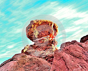 Balanced Rock, Arches National Park, Utah.