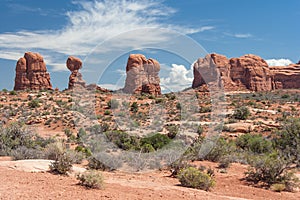 Balanced Rock in Arches National Park Utah USA