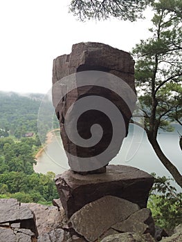 Balanced Rock at Devils Lake state park